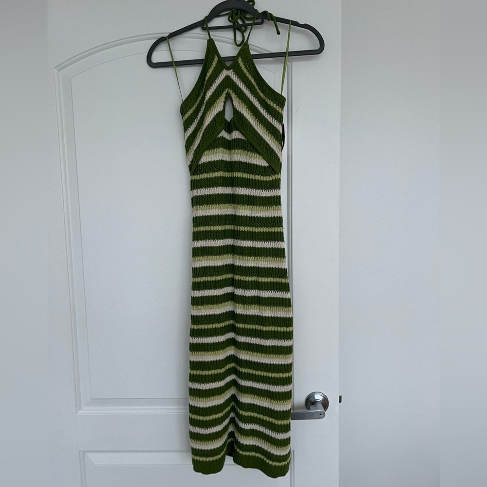 Midi Knit Halter Dress